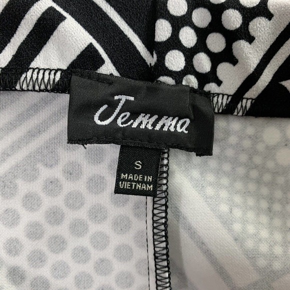 Jemma Geo Print Skirt Womens Small Straight Pull On Knit Black White NWT Midi - Picture 4 of 6
